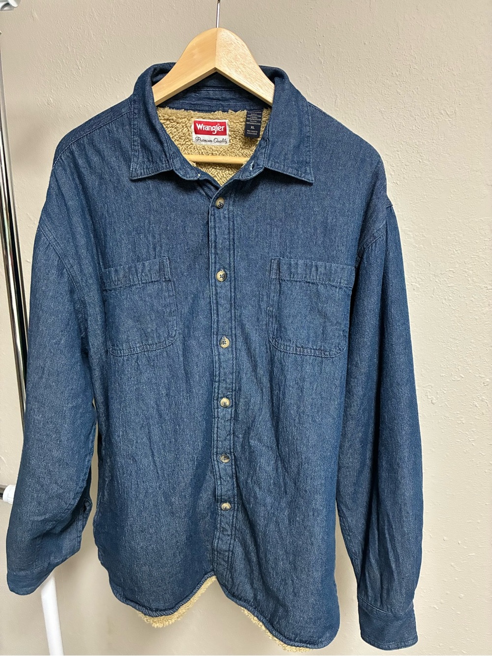 Wrangler Premium Quality Sherpa Lined Denim Shirt Jacket XL